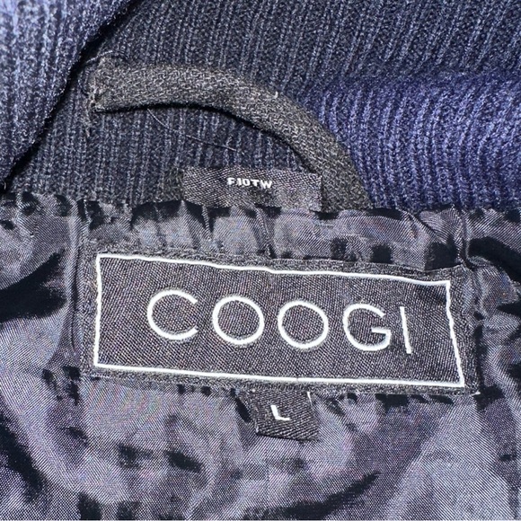 Coogi Vintage Black/ Dark Gray Wool Blend Bomber Jacket - Picture 10 of 16